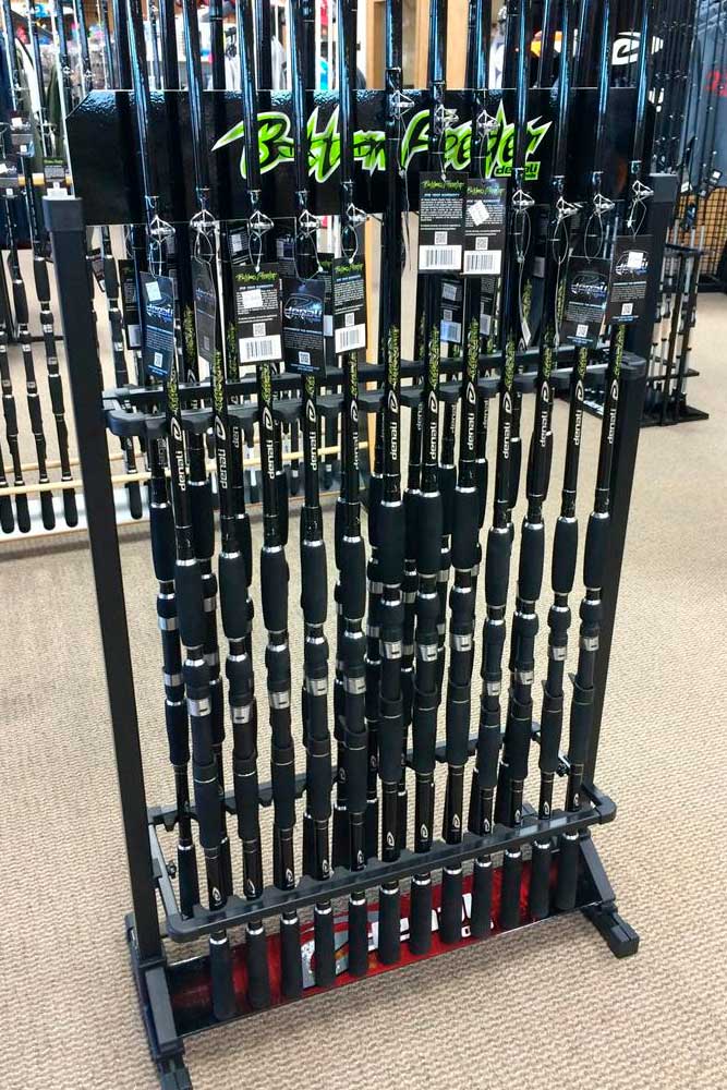 Tib Aluminum Alloy Fishing Rods Display Rack Rods Storage Shelf